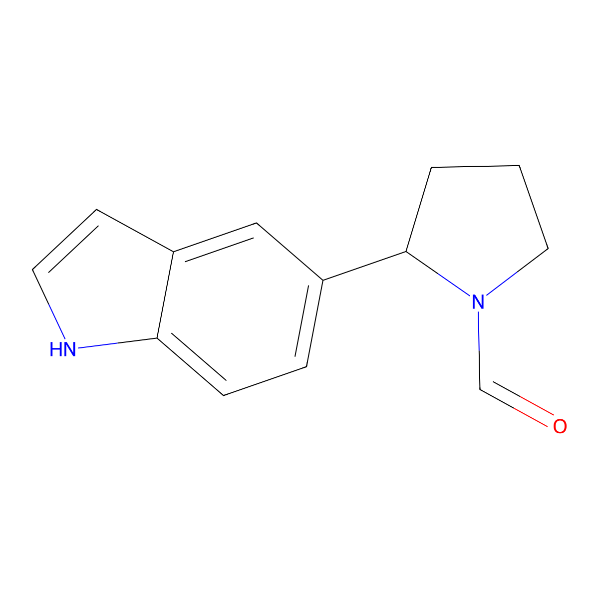 2-(1H-Indol-5-yl)pyrrolidine-1-carbaldehyde molecular structure, CAS 1355230-36-2