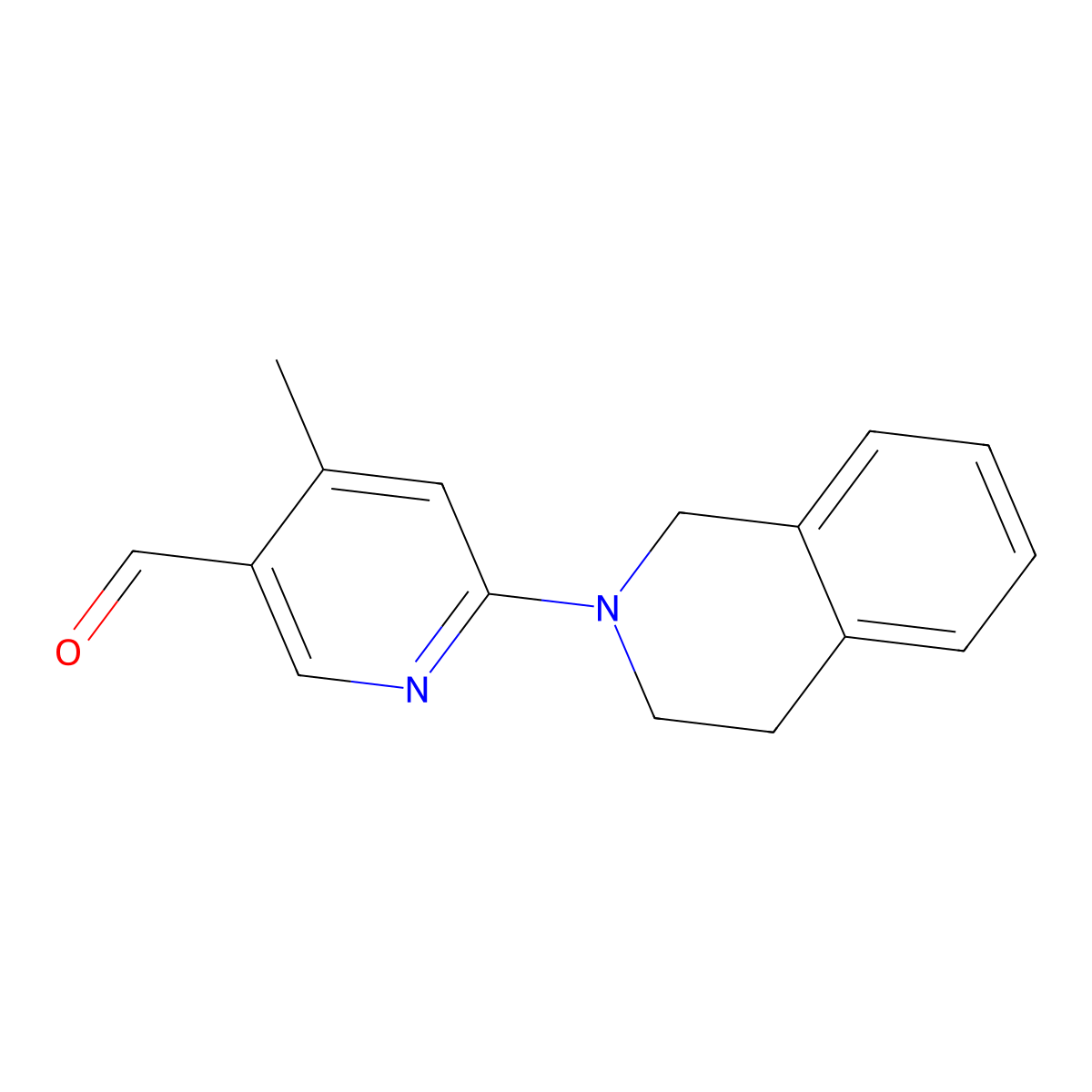 6-(3,4-Dihydroisoquinolin-2(1H)-yl)-4-methylnicotinaldehyde molecular structure, CAS 1355230-37-3