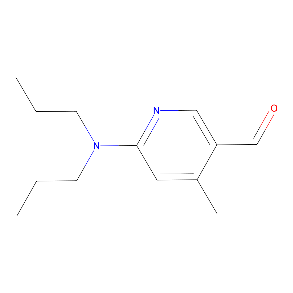 6-(Dipropylamino)-4-methylnicotinaldehyde molecular structure, CAS 1355230-56-6