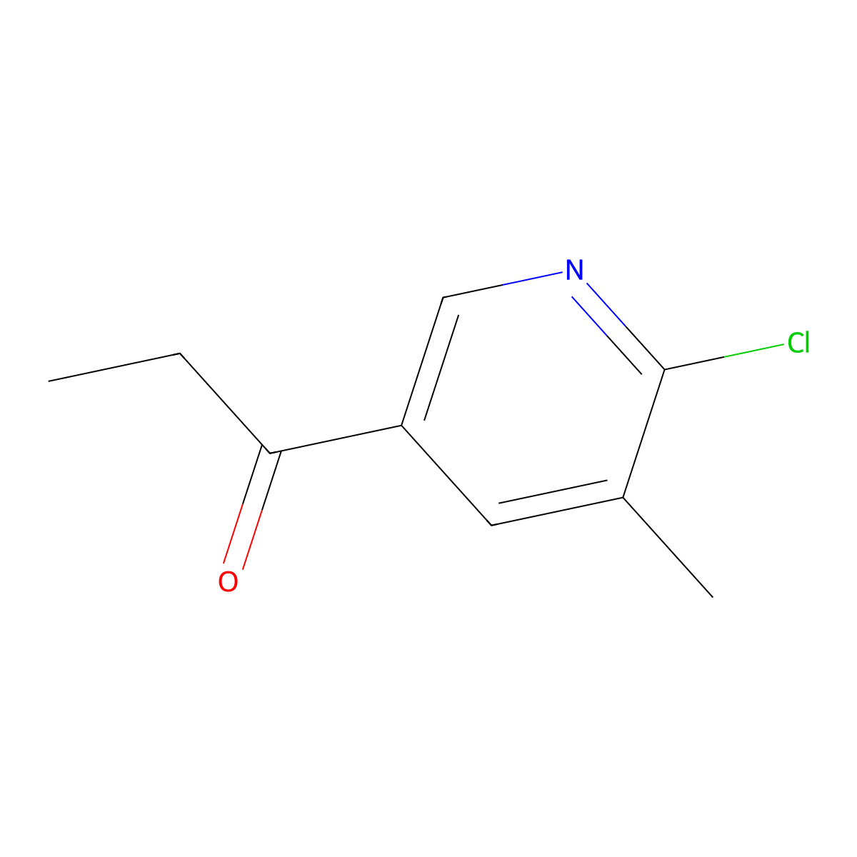 1-(6-Chloro-5-methyl-3-pyridinyl)-1-propanone molecular structure, CAS 1355230-69-1