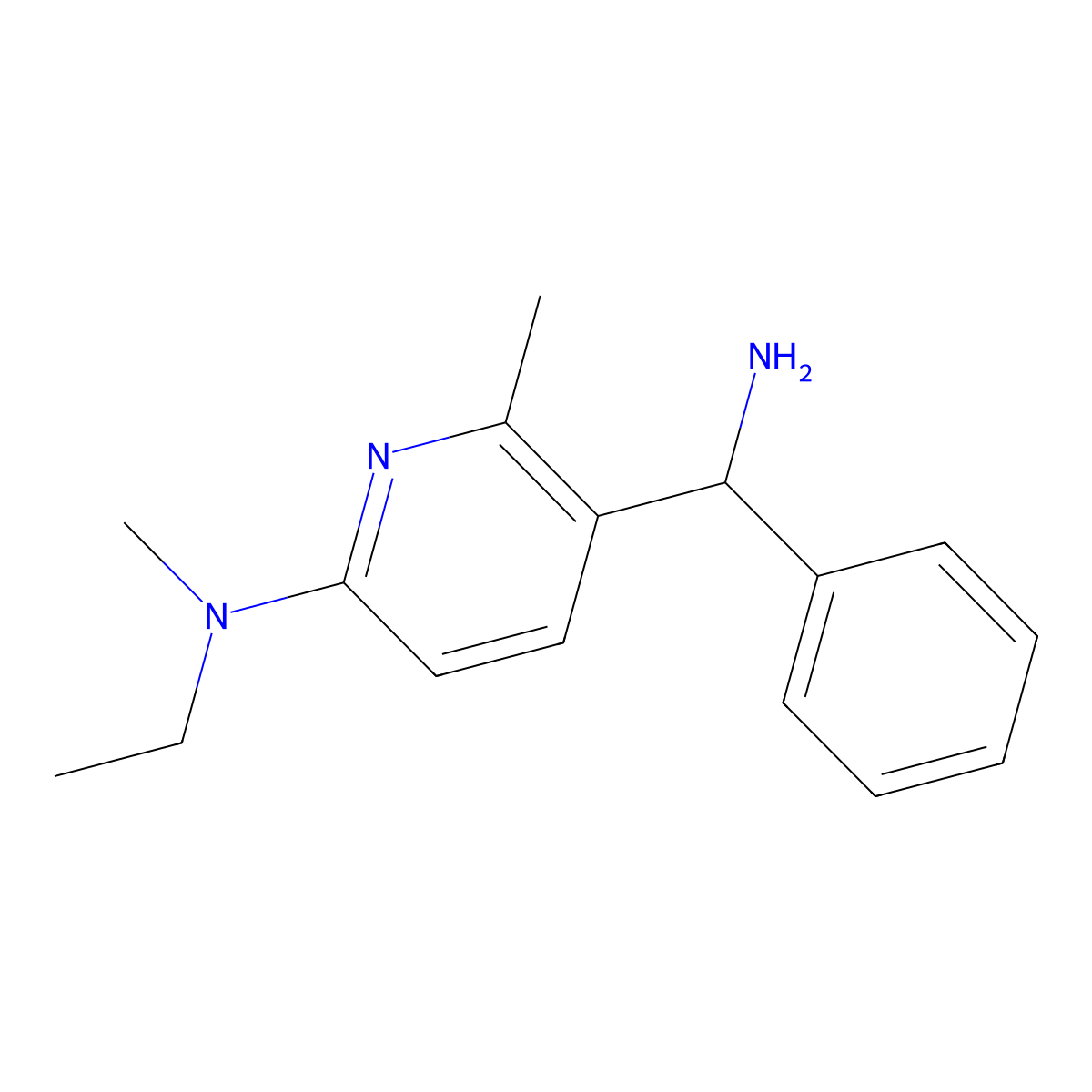 5-(Amino(phenyl)methyl)-N-ethyl-N,6-dimethylpyridin-2-amine molecular structure, CAS 1355230-98-6