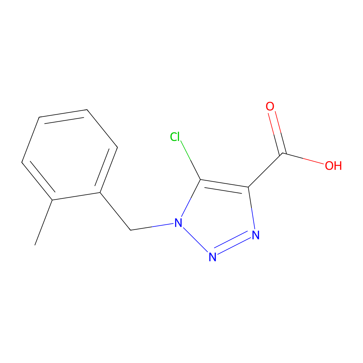 5-Chloro-1-(2-methylbenzyl)-1H-1,2,3-triazole-4-carboxylic acid molecular structure, CAS 1355231-12-7