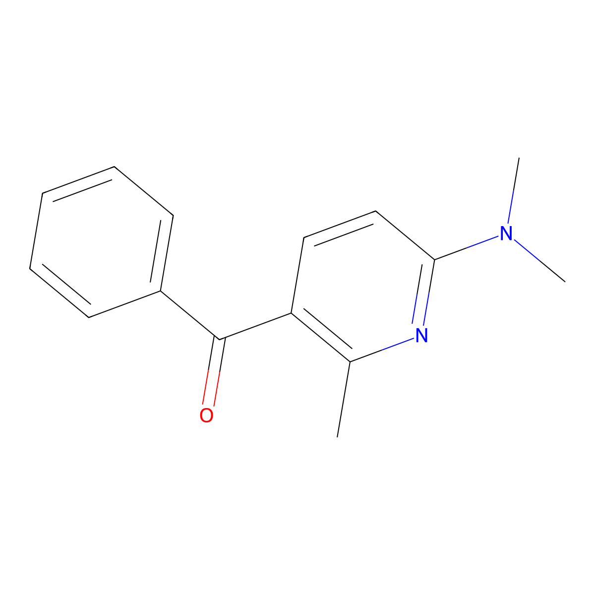 (6-(Dimethylamino)-2-methylpyridin-3-yl)(phenyl)methanone molecular structure, CAS 1355231-46-7