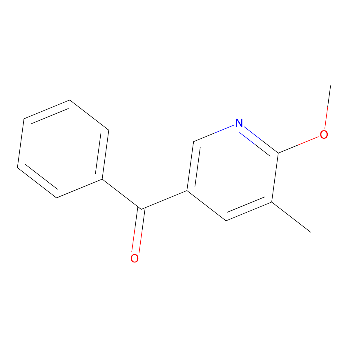 (6-Methoxy-5-methylpyridin-3-yl)(phenyl)methanone molecular structure, CAS 1355231-53-6
