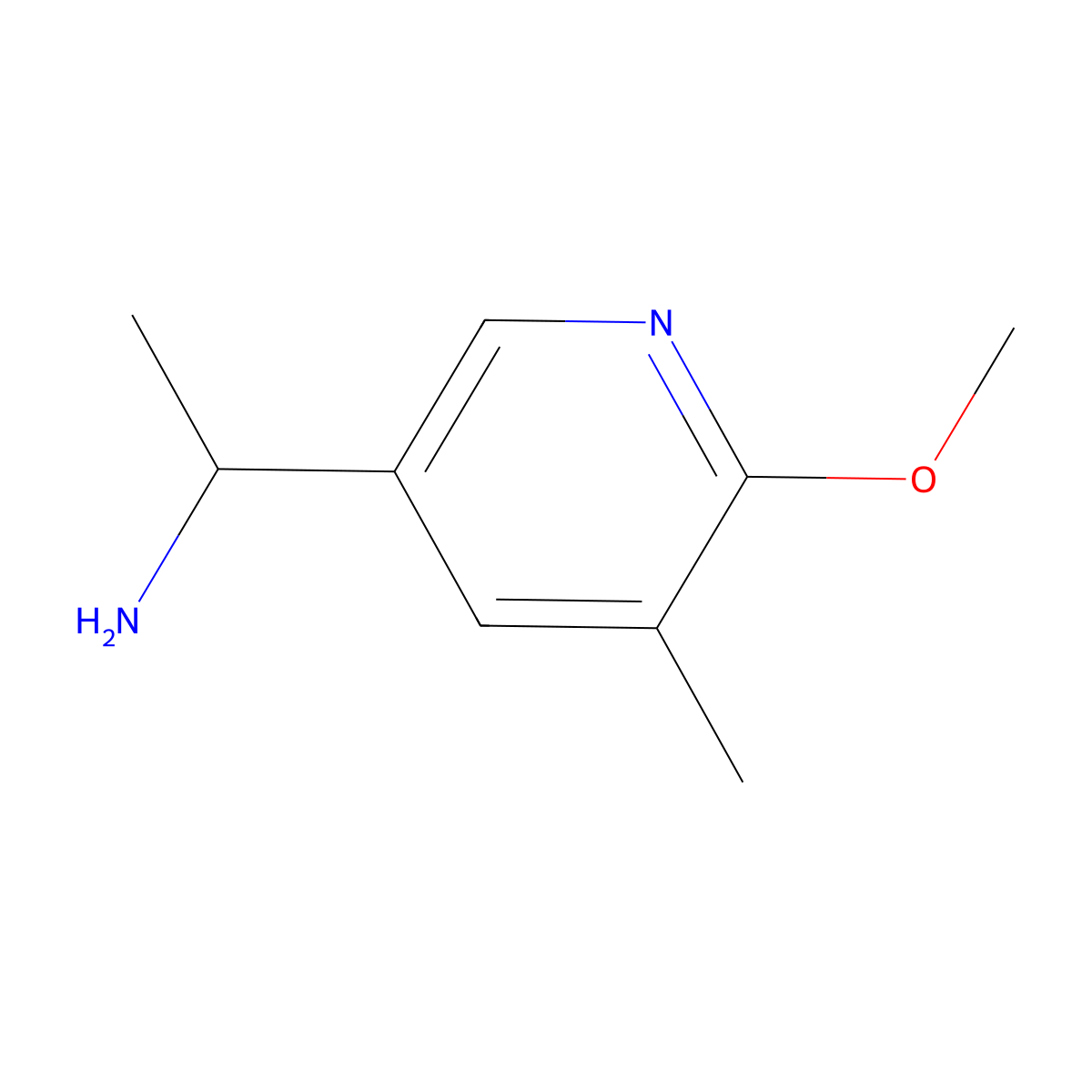 1-(6-Methoxy-5-methylpyridin-3-yl)ethanamine molecular structure, CAS 1355231-63-8