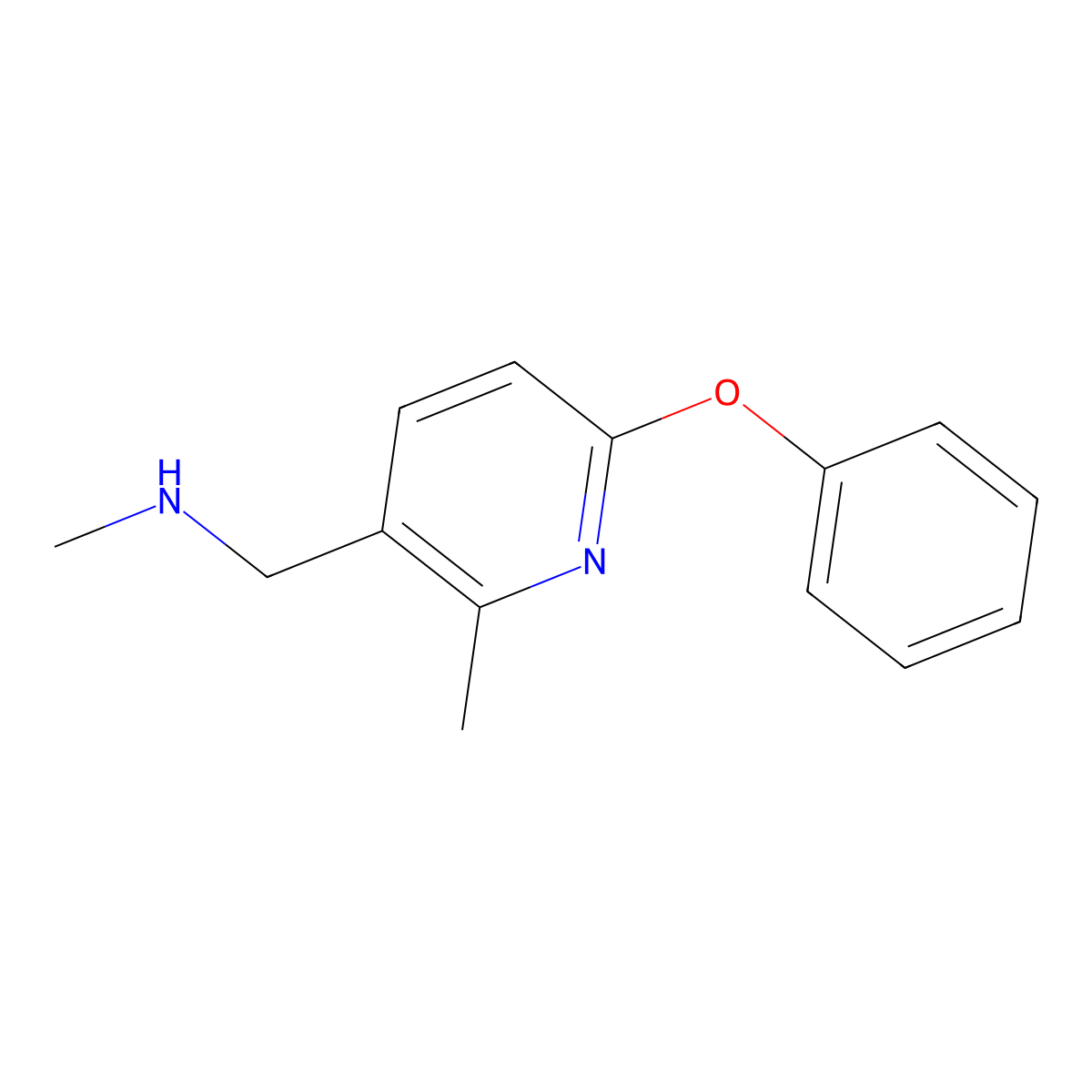 Methyl-(2-methyl-6-phenoxy-pyridin-3-ylmethyl)-amine molecular structure, CAS 1355231-64-9
