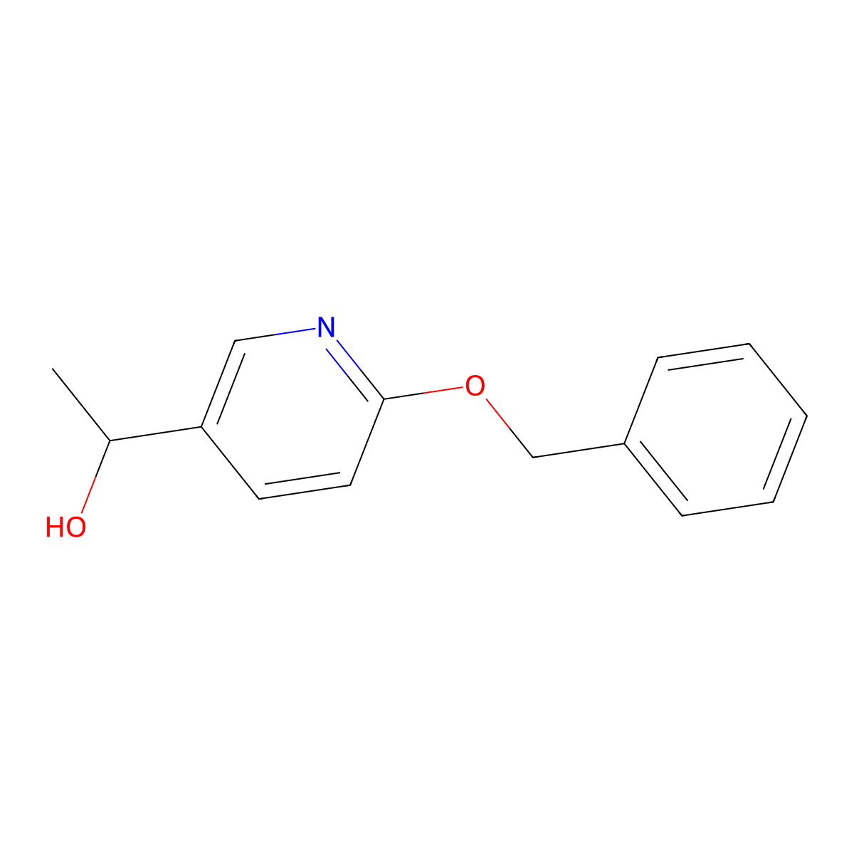 |A-Methyl-6-(phenylmethoxy)-3-pyridinemethanol molecular structure, CAS 1355231-75-2