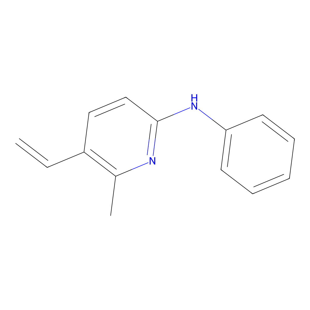 6-Methyl-N-phenyl-5-vinylpyridin-2-amine molecular structure, CAS 1355231-78-5