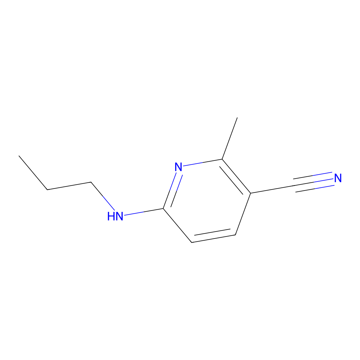 2-Methyl-6-(propylamino)nicotinonitrile molecular structure, CAS 1355231-82-1