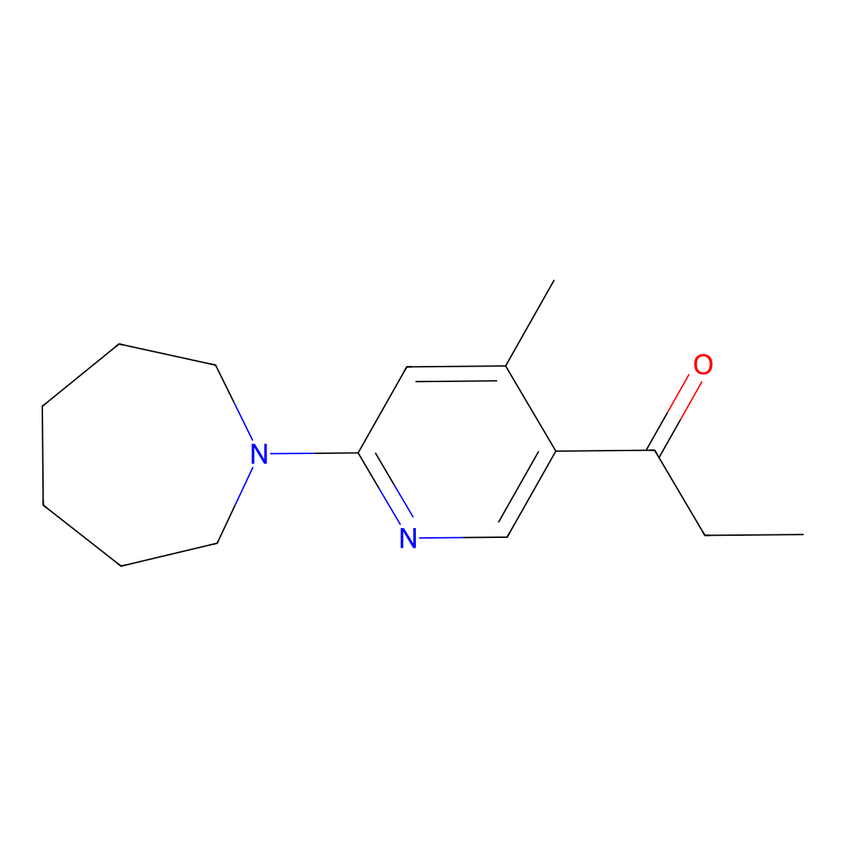 1-(6-(Azepan-1-yl)-4-methylpyridin-3-yl)propan-1-one molecular structure, CAS 1355231-94-5