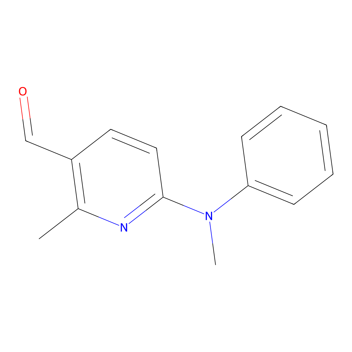 2-Methyl-6-(methyl(phenyl)amino)nicotinaldehyde molecular structure, CAS 1355232-03-9
