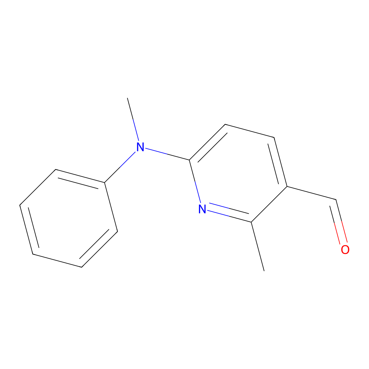 2-Methyl-6-(methyl(phenyl)amino)nicotinaldehyde molecular structure, CAS 1355232-03-9