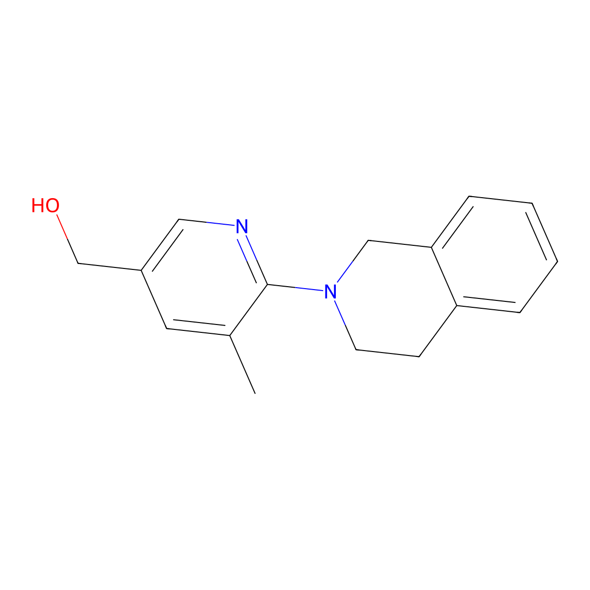 6-(3,4-Dihydro-2(1H)-isoquinolinyl)-5-methyl-3-pyridinemethanol molecular structure, CAS 1355232-36-8