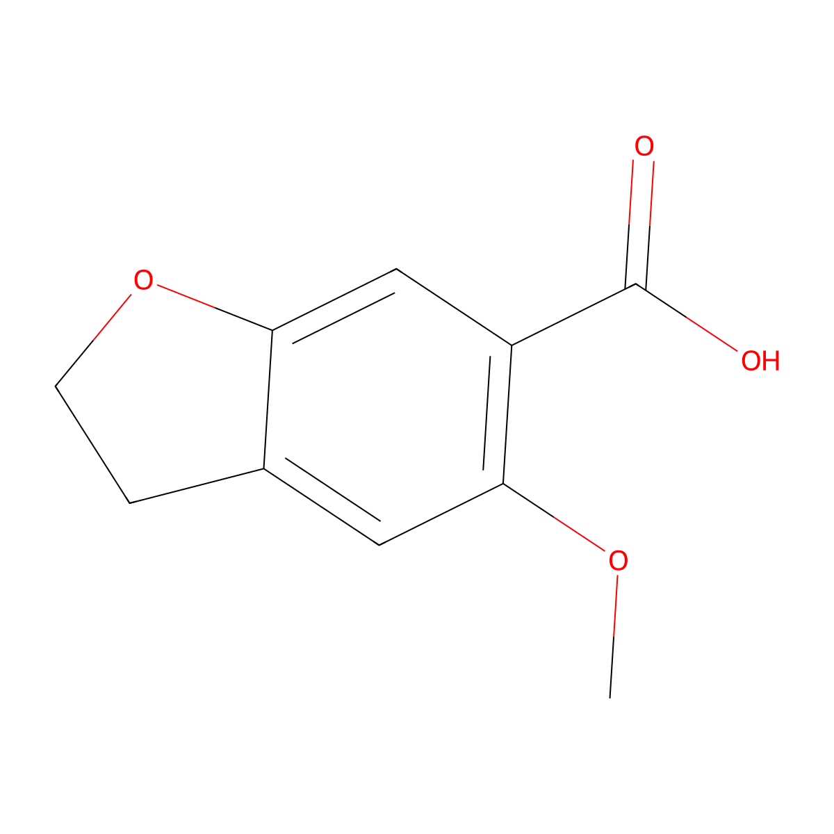 5-Methoxy-2,3-dihydrobenzofuran-6-carboxylic acid molecular structure, CAS 1355232-52-8