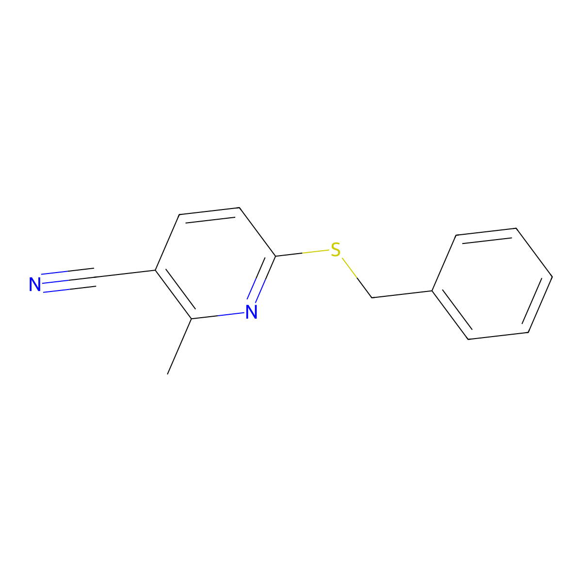 6-(Benzylthio)-2-methylnicotinonitrile molecular structure, CAS 1355232-82-4
