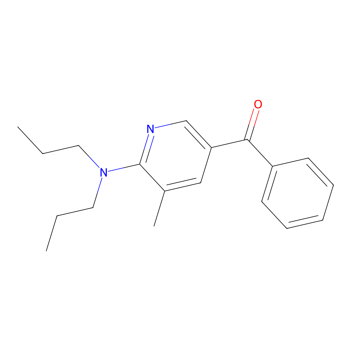 (6-(Dipropylamino)-5-methylpyridin-3-yl)(phenyl)methanone molecular structure, CAS 1355233-05-4
