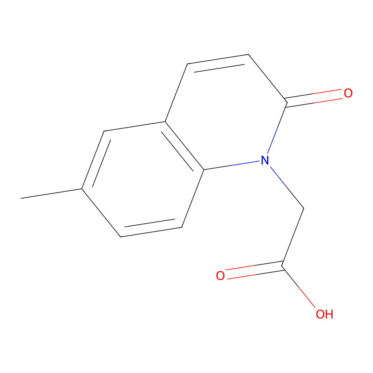 2-(6-Methyl-2-oxoquinolin-1(2H)-yl)acetic acid molecular structure, CAS 1355233-21-4