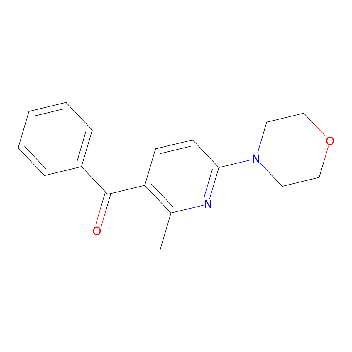 (2-Methyl-6-morpholinopyridin-3-yl)(phenyl)methanone molecular structure, CAS 1355233-24-7