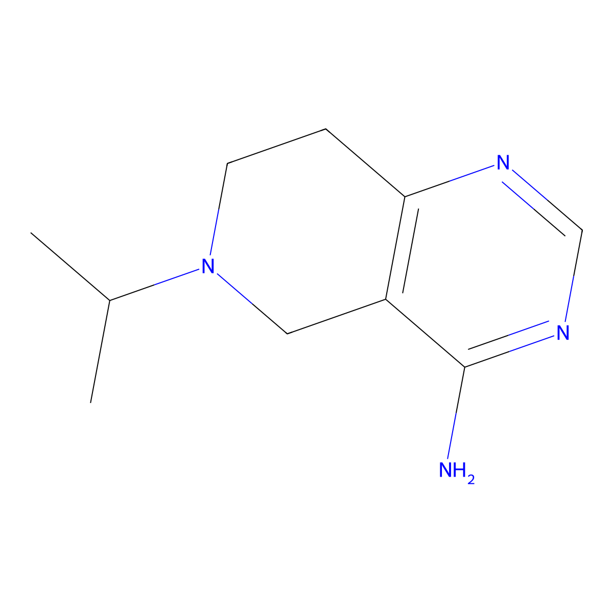 6-Isopropyl-5,6,7,8-tetrahydropyrido[4,3-d]pyrimidin-4-amine molecular structure, CAS 1355233-44-1