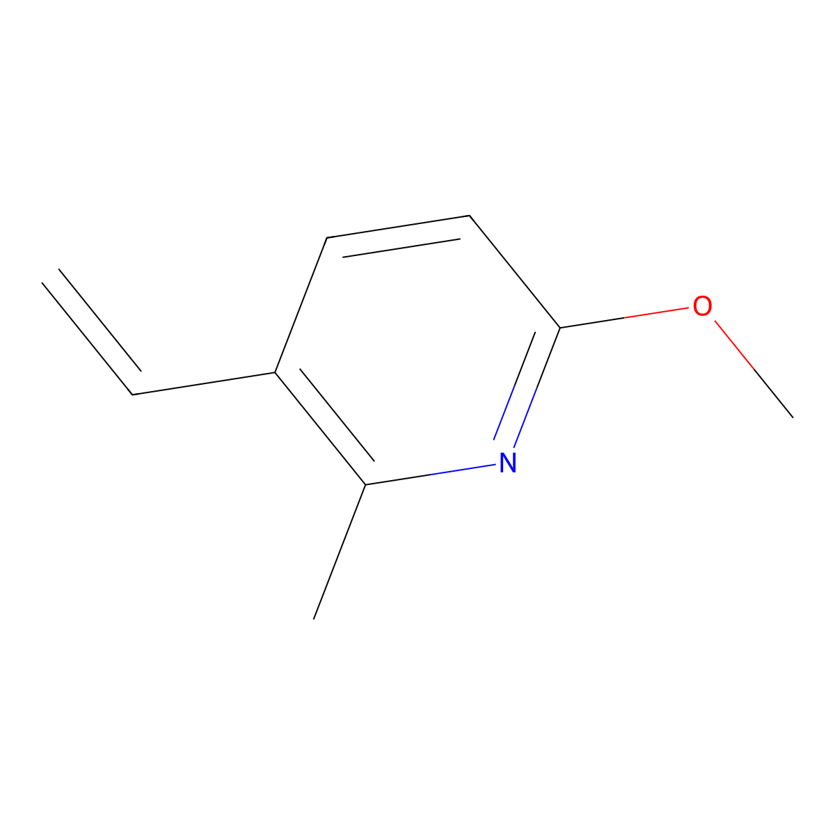 6-Methoxy-2-methyl-3-vinylpyridine molecular structure, CAS 1355233-51-0