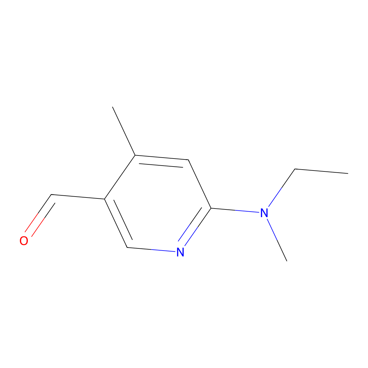 6-(Ethyl(methyl)amino)-4-methylnicotinaldehyde molecular structure, CAS 1355233-65-6