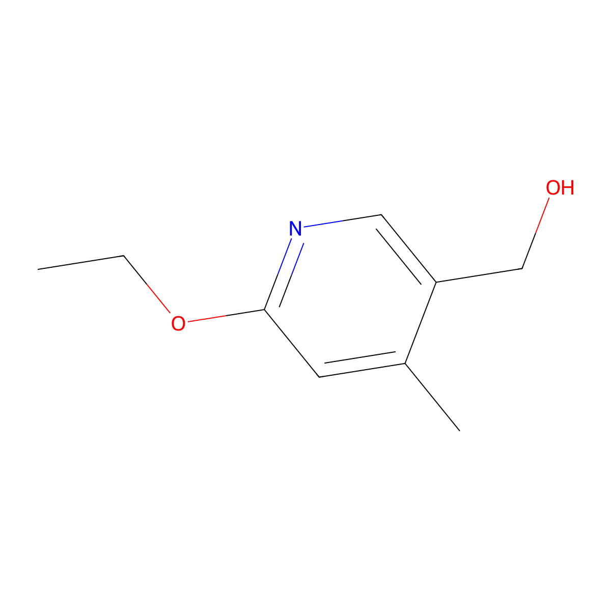 3-Pyridinemethanol, 6-ethoxy-4-methyl- molecular structure, CAS 1355233-72-5