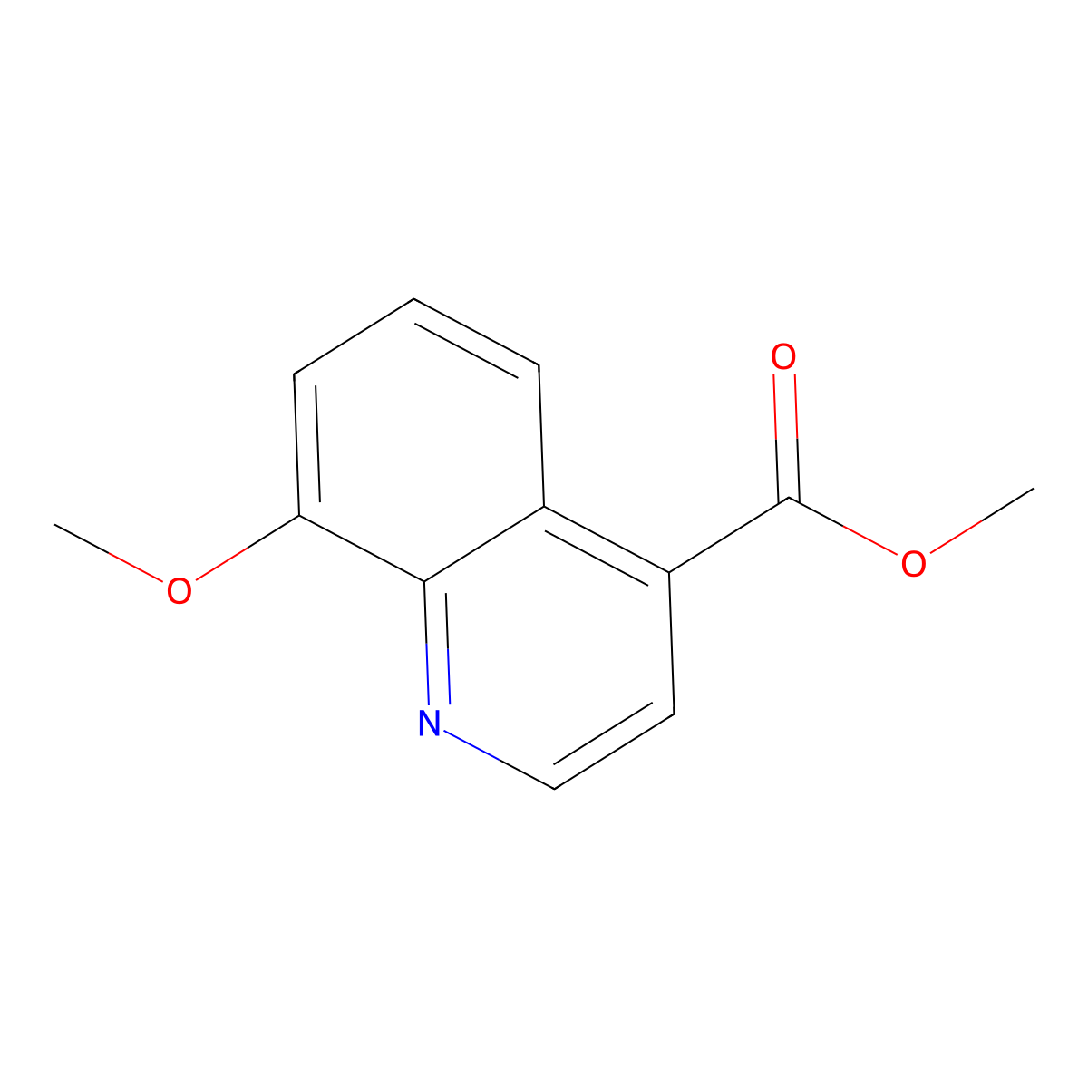 Methyl 8-methoxyquinoline-4-carboxylate molecular structure, CAS 1355233-81-6