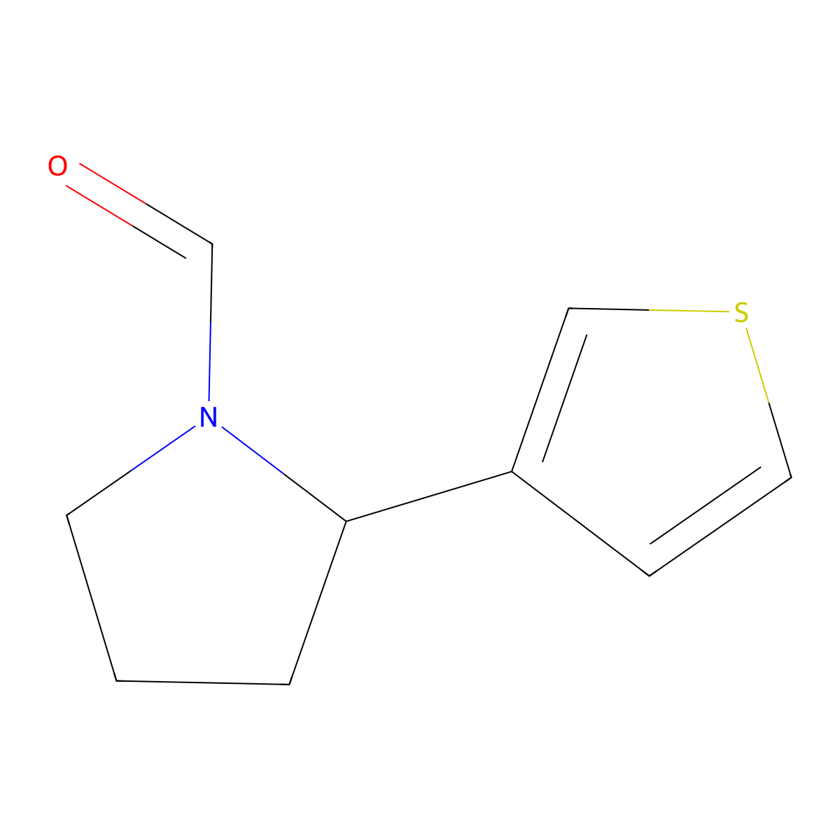 2-(Thiophen-3-yl)pyrrolidine-1-carbaldehyde molecular structure, CAS 1355233-92-9