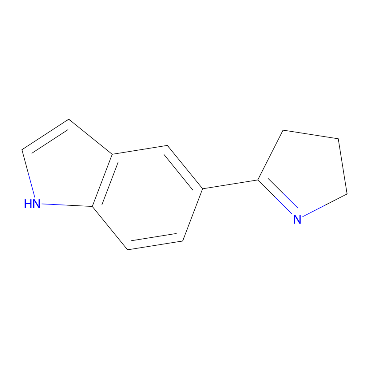 5-(3,4-Dihydro-2H-pyrrol-5-yl)-1H-indole molecular structure, CAS 1355234-19-3
