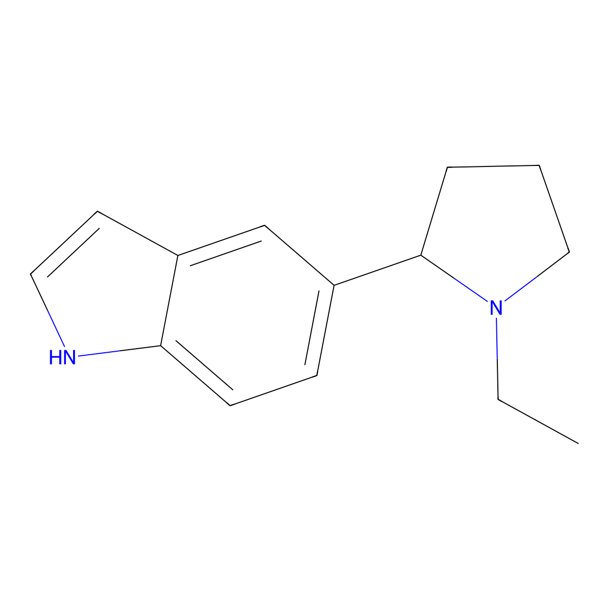 5-(1-Ethylpyrrolidin-2-yl)-1H-indole molecular structure, CAS 1355234-25-1