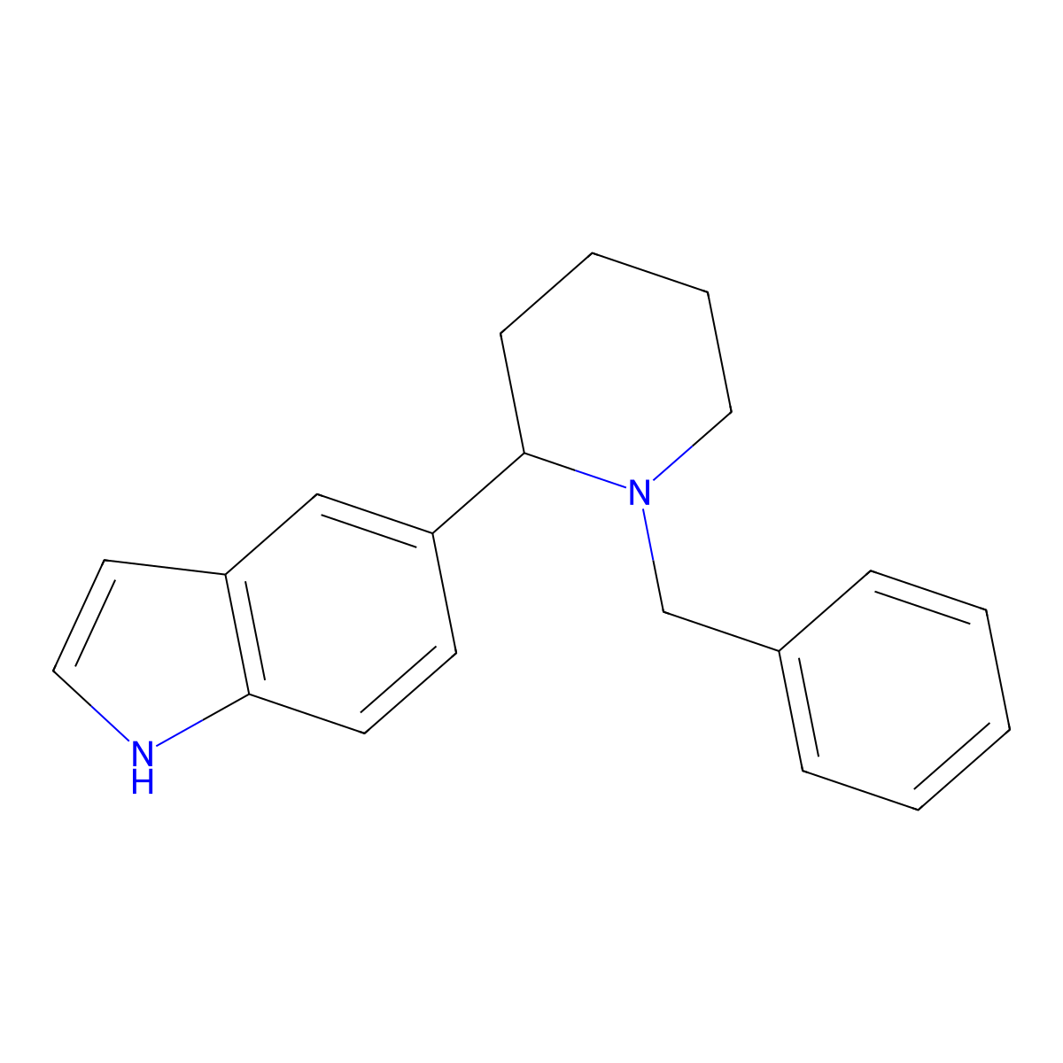 5-(1-Benzylpiperidin-2-yl)-1H-indole molecular structure, CAS 1355234-46-6