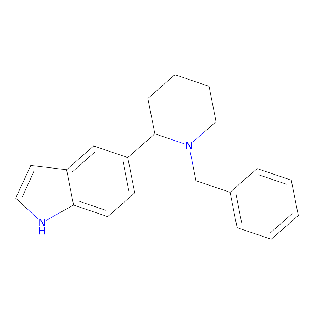 5-(1-Benzylpiperidin-2-yl)-1H-indole molecular structure, CAS 1355234-46-6