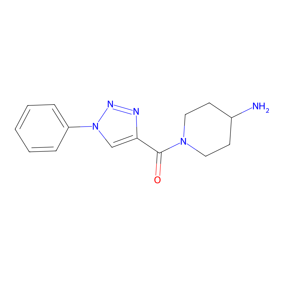 1-[(1-phenyl-1H-1,2,3-triazol-4-yl)carbonyl]piperidin-4-amine molecular structure, CAS 1355234-48-8