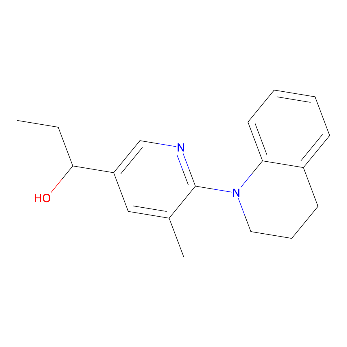 1-(6-(3,4-Dihydroquinolin-1(2H)-yl)-5-methylpyridin-3-yl)propan-1-ol molecular structure, CAS 1355236-88-2