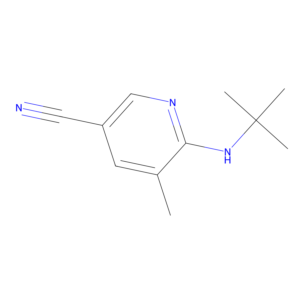 6-(tert-Butylamino)-5-methylnicotinonitrile molecular structure, CAS 1355237-01-2
