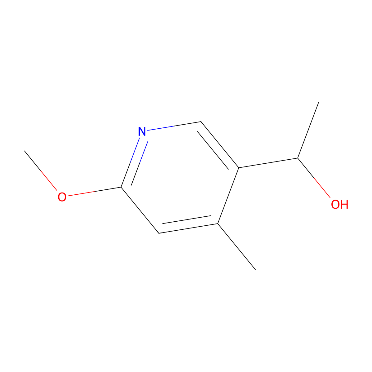 6-Methoxy-|A,4-dimethyl-3-pyridinemethanol molecular structure, CAS 1355237-03-4