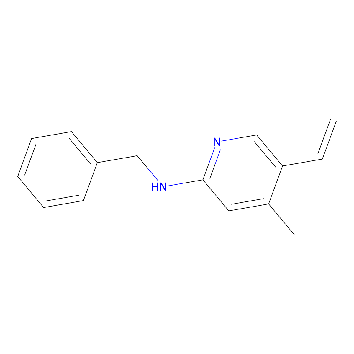 N-Benzyl-4-methyl-5-vinylpyridin-2-amine molecular structure, CAS 1355237-19-2