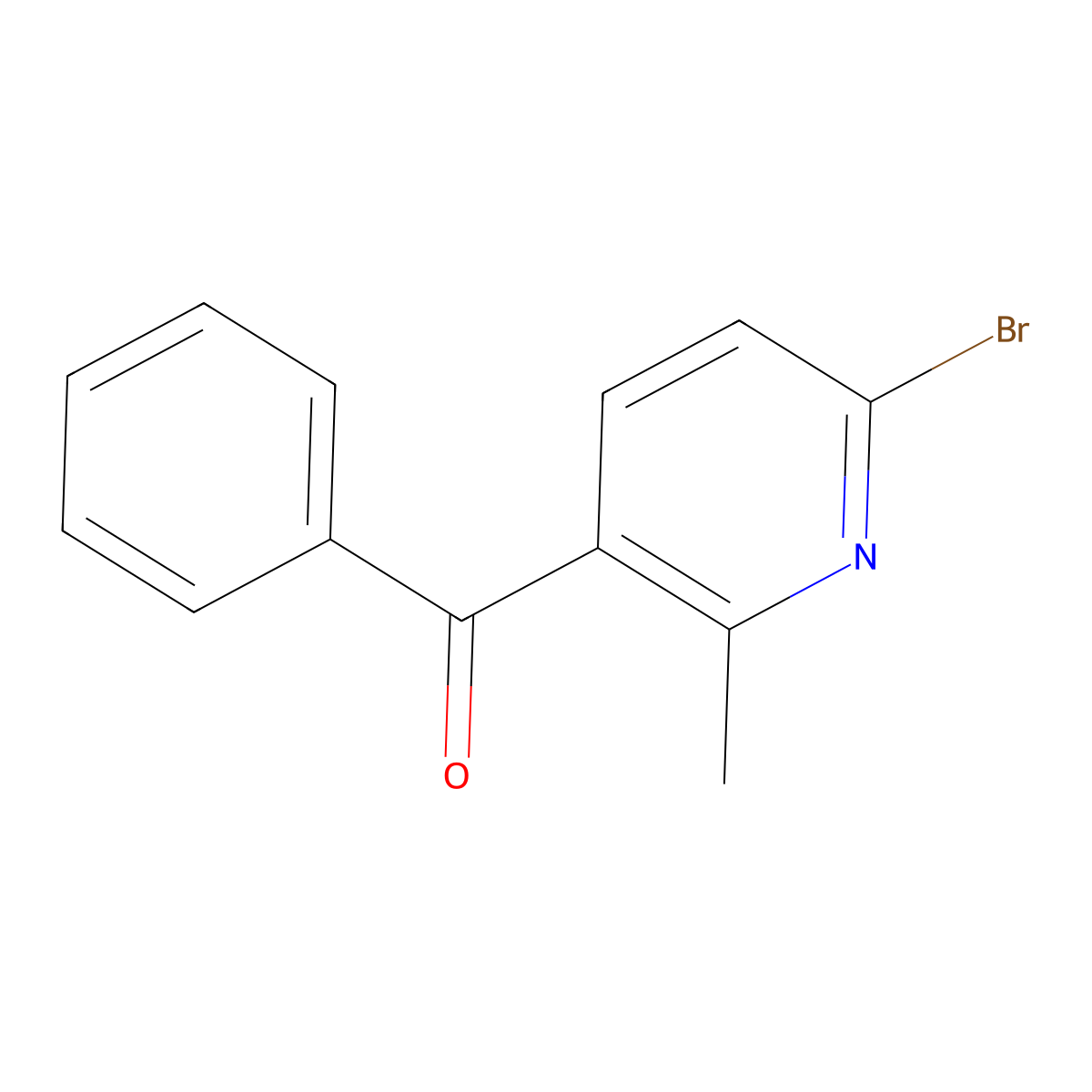 (6-Bromo-2-methylpyridin-3-yl)(phenyl)methanone molecular structure, CAS 1355237-59-0