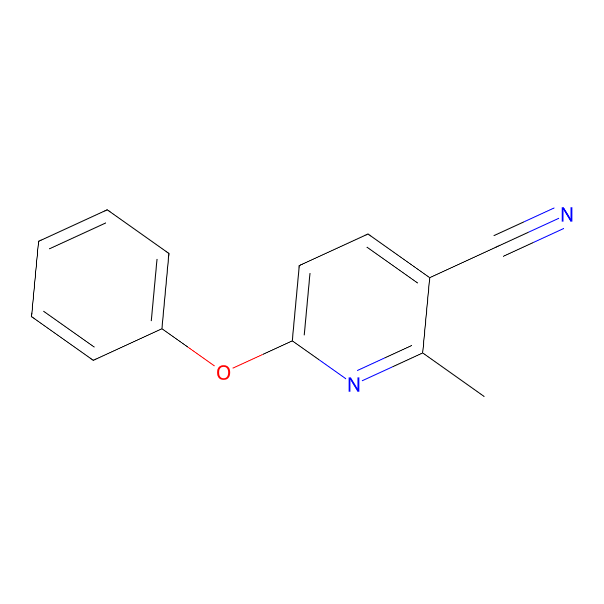 2-Methyl-6-phenoxynicotinonitrile molecular structure, CAS 1355237-75-0