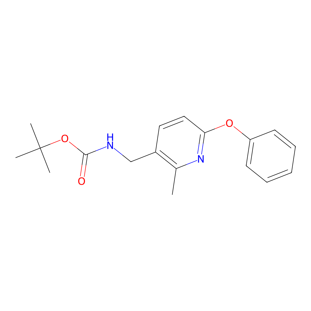 (2-Methyl-6-phenoxy-pyridin-3-ylmethyl)-carbamic acid tert-butyl ester molecular structure, CAS 1355237-76-1