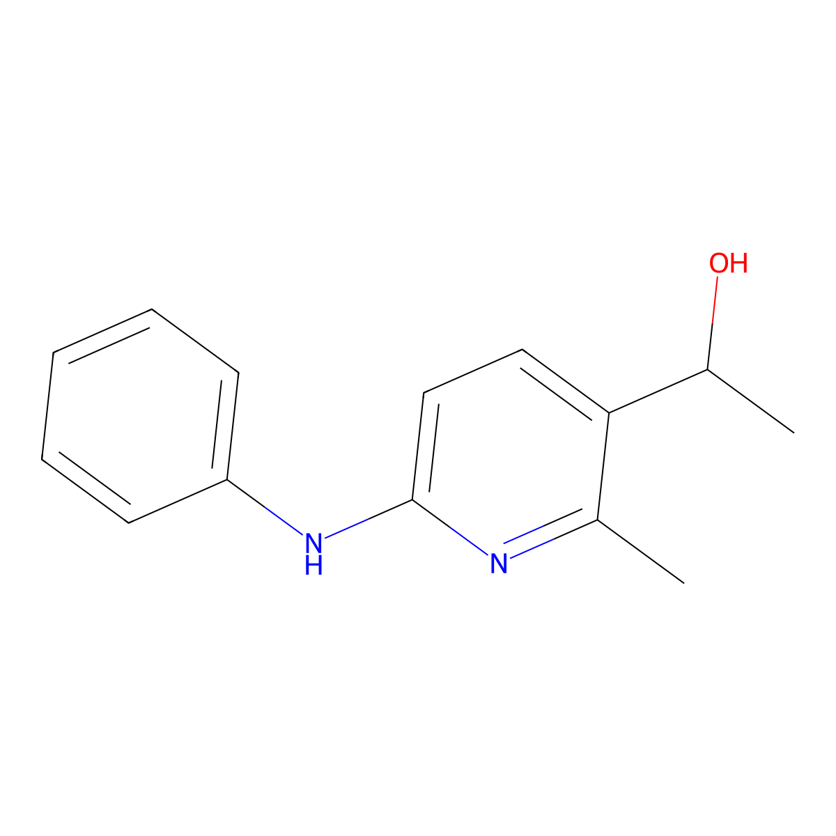 1-(2-Methyl-6-(phenylamino)pyridin-3-yl)ethanol molecular structure, CAS 1355237-83-0