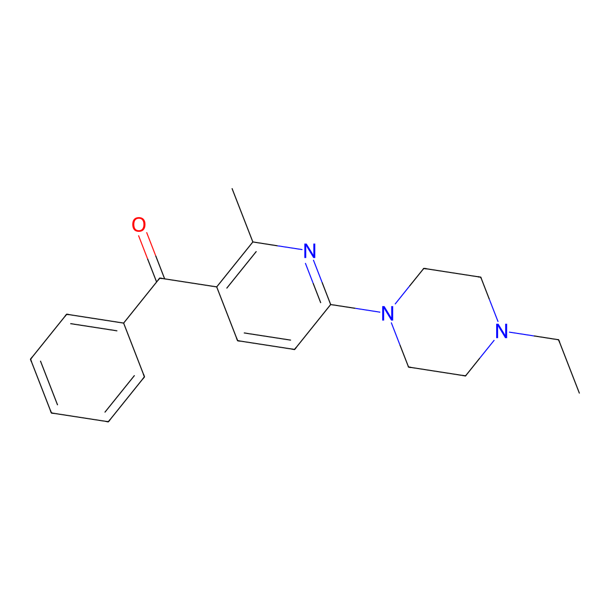 (6-(4-Ethylpiperazin-1-yl)-2-methylpyridin-3-yl)(phenyl)methanone molecular structure, CAS 1355238-00-4