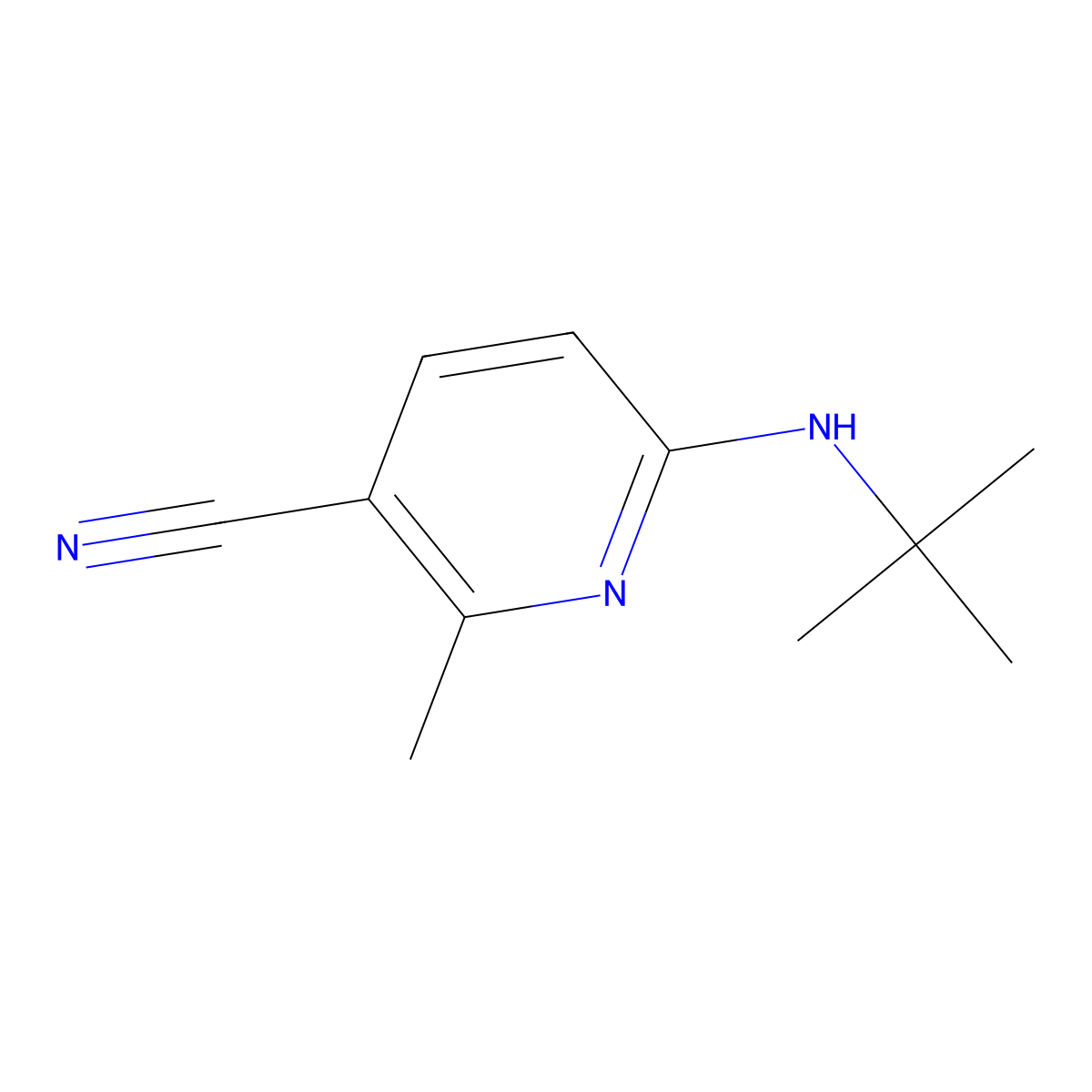6-(tert-Butylamino)-2-methylnicotinonitrile molecular structure, CAS 1355238-22-0
