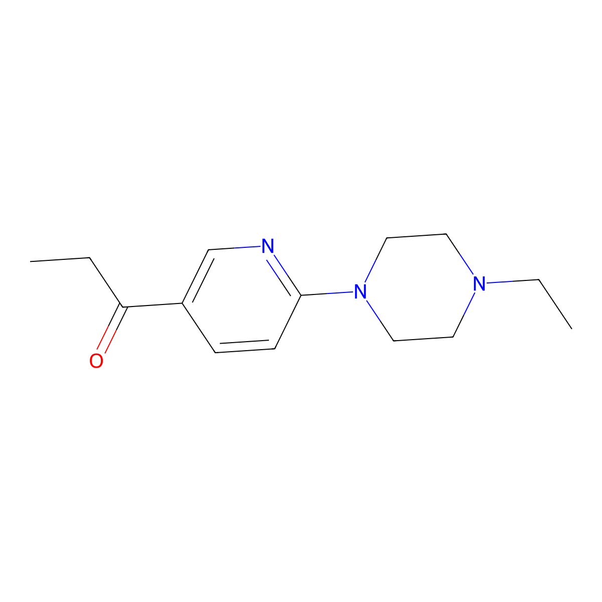 1-(6-(4-Ethylpiperazin-1-yl)pyridin-3-yl)propan-1-one molecular structure, CAS 1355238-51-5