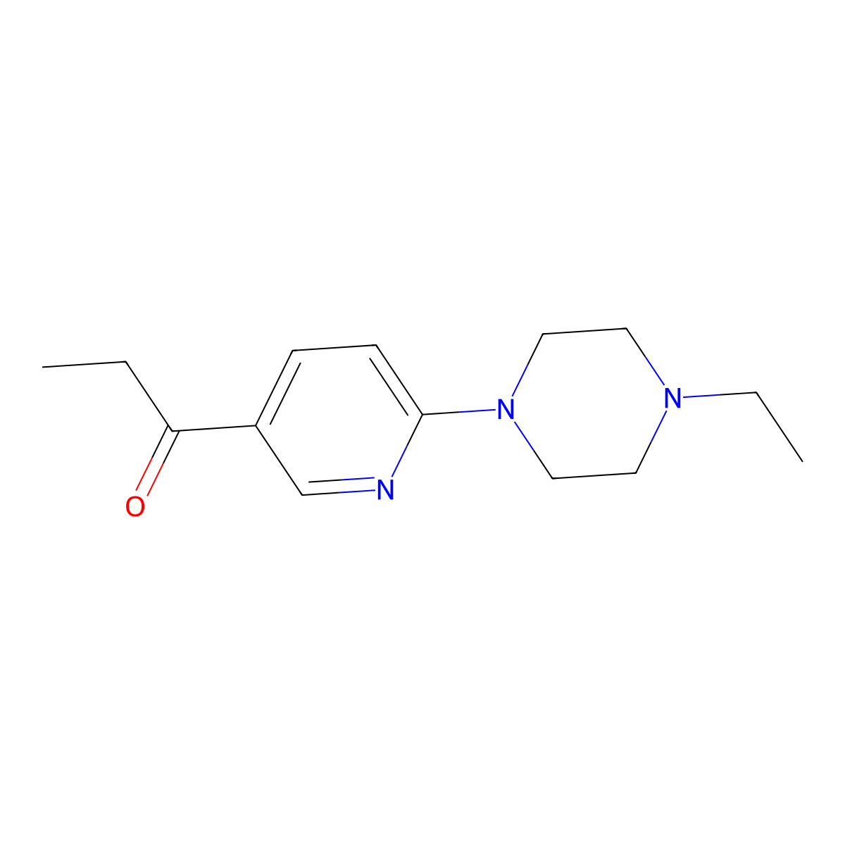 1-(6-(4-Ethylpiperazin-1-yl)pyridin-3-yl)propan-1-one molecular structure, CAS 1355238-51-5