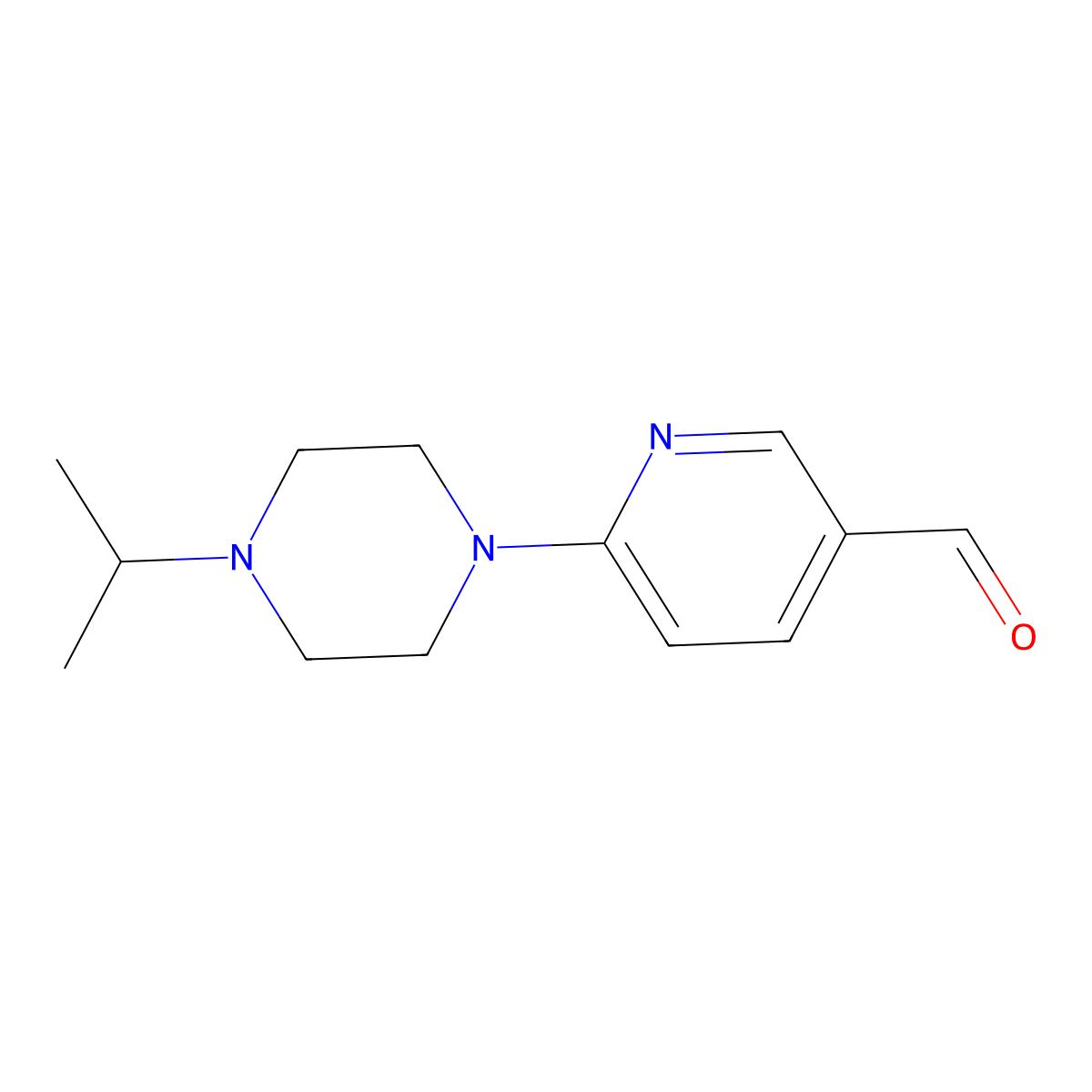 6-(4-Isopropylpiperazin-1-yl)nicotinaldehyde molecular structure, CAS 1355238-58-2
