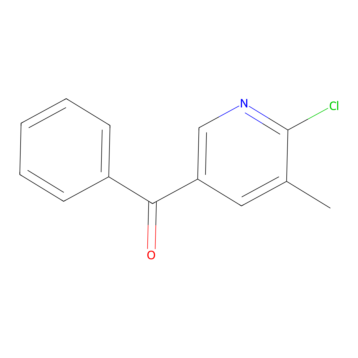 (6-Chloro-5-methylpyridin-3-yl)(phenyl)methanone molecular structure, CAS 1355238-86-6