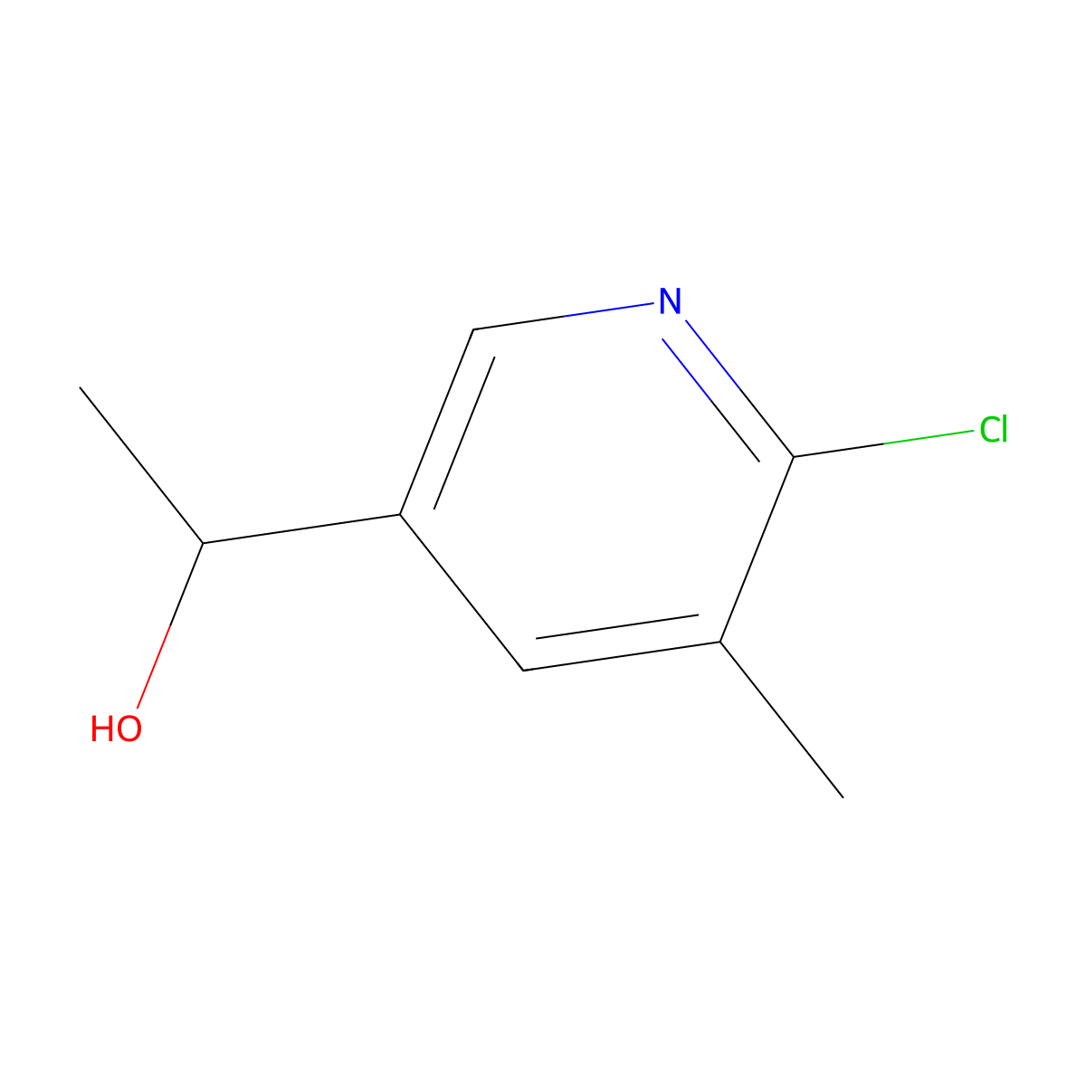 6-Chloro-alpha,5-dimethyl-3-pyridinemethanol molecular structure, CAS 1355238-97-9