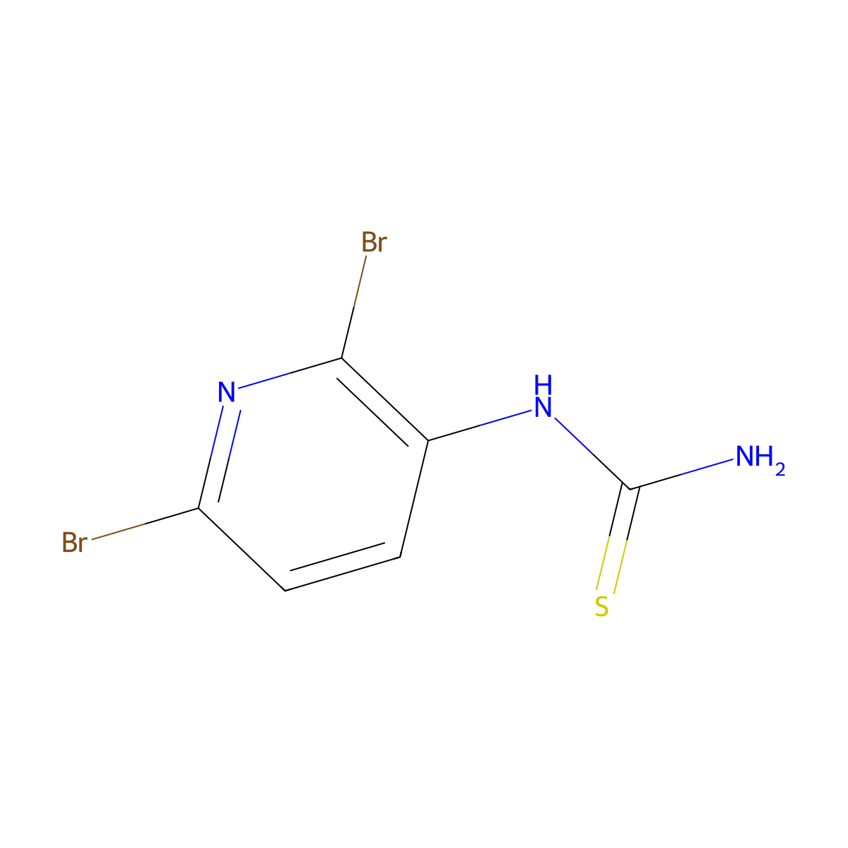 1-(2,6-Dibromopyridin-3-yl)thiourea molecular structure, CAS 1355241-48-3