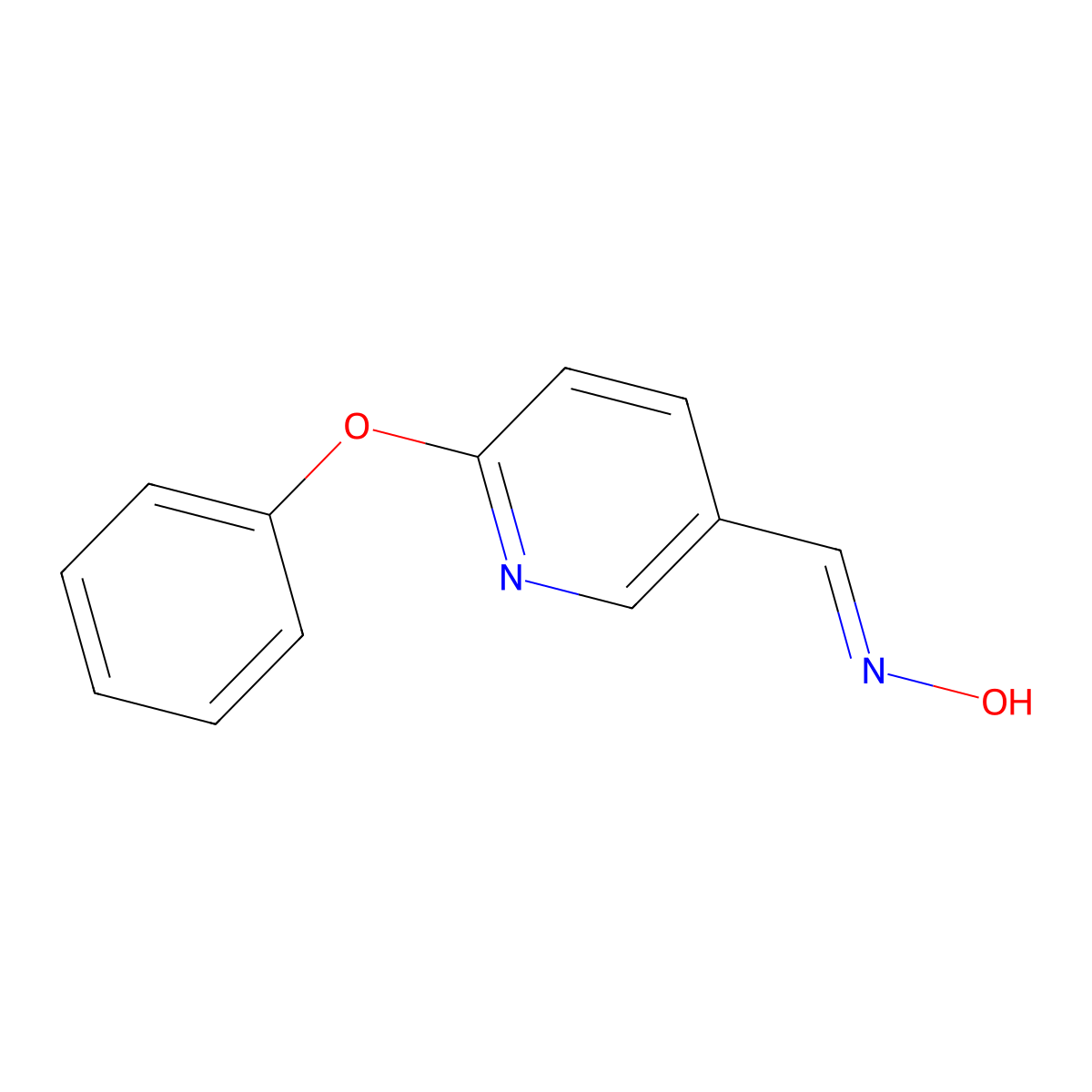 6-Phenoxy-3-pyridinecarboxaldehyde oxime molecular structure, CAS 1355245-37-2